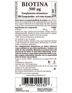 Solgar Biotina 300mg - 100... 2