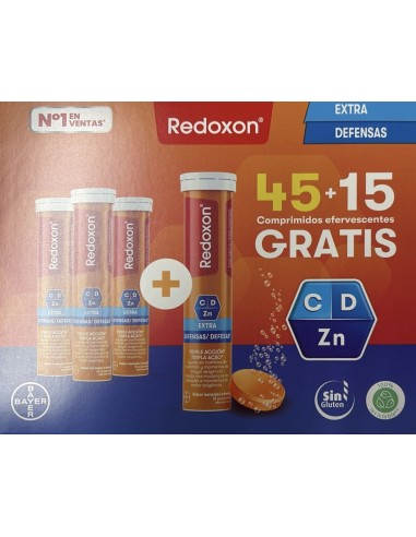 Redoxon Extra Defensas 45+15 Comprimidos